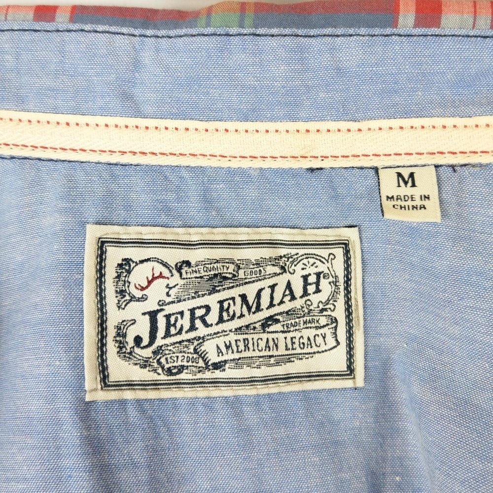 NWT Jeremiah Monroe Plain Weave Plaid Shirt - Picture 4 of 6